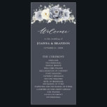Silver Grey Ivory Floral Winter Rustic Wedding Pro Program<br><div class="desc">Elegant floral winter wedding program features elegant grey ,  ivory and silver watercolor flower bouquet frosty-hued greenery. Please contact me for any help in customization or if you need any other product with this design.</div>