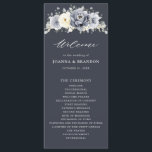Silver Grey Ivory Floral Winter Rustic Wedding Pro Program<br><div class="desc">Elegant floral winter wedding program features elegant grey ,  ivory and silver watercolor flower bouquet frosty-hued greenery. Please contact me for any help in customization or if you need any other product with this design.</div>