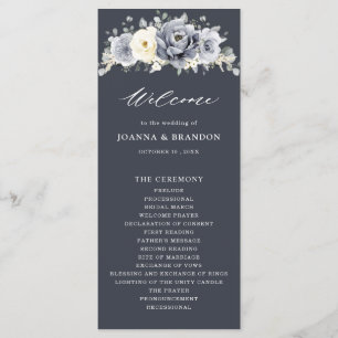 Silver Grey Ivory Floral Winter Rustic Wedding Pro Program