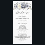 Silver Grey Ivory Floral Winter Rustic Wedding Program<br><div class="desc">Elegant floral winter wedding program features elegant grey ,  ivory and silver watercolor flower bouquet frosty-hued greenery. Please contact me for any help in customization or if you need any other product with this design.</div>