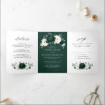 Silver Grey Ivory Floral Winter Rustic Wedding Tri Tri-Fold Announcement<br><div class="desc">Elegant floral winter wedding invitation features elegant grey ,  ivory and silver watercolor flower bouquet frosty-hued greenery. Please contact me for any help in customization or if you need any other product with this design.</div>