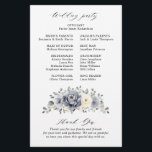 Silver Grey Ivory Floral Winter  Wedding Program<br><div class="desc">Elegant floral winter wedding program features elegant grey ,  ivory and silver watercolor flower bouquet frosty-hued greenery. Please contact me for any help in customization or if you need any other product with this design.</div>