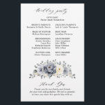 Silver Grey Ivory Floral Winter  Wedding Program<br><div class="desc">Elegant floral winter wedding program features elegant grey ,  ivory and silver watercolor flower bouquet frosty-hued greenery. Please contact me for any help in customization or if you need any other product with this design.</div>