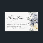 Silver Grey Ivory Floral Winter  Wedding Reception Enclosure Card<br><div class="desc">Elegant floral winter wedding reception card features elegant grey ,  ivory and silver watercolor flower bouquet frosty-hued greenery. Please contact me for any help in customization or if you need any other product with this design.</div>