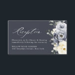 Silver Grey Ivory Floral Winter  Wedding Reception Enclosure Card<br><div class="desc">Elegant floral winter wedding reception card features elegant grey ,  ivory and silver watercolor flower bouquet frosty-hued greenery. Please contact me for any help in customization or if you need any other product with this design.</div>