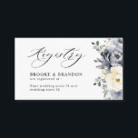 Silver Grey Ivory Floral Winter Wedding Registry Enclosure Card<br><div class="desc">Elegant floral winter wedding registry card features elegant grey ,  ivory and silver watercolor flower bouquet frosty-hued greenery. Please contact me for any help in customization or if you need any other product with this design.</div>