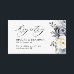 Silver Grey Ivory Floral Winter Wedding Registry Enclosure Card<br><div class="desc">Elegant floral winter wedding registry card features elegant grey ,  ivory and silver watercolor flower bouquet frosty-hued greenery. Please contact me for any help in customization or if you need any other product with this design.</div>