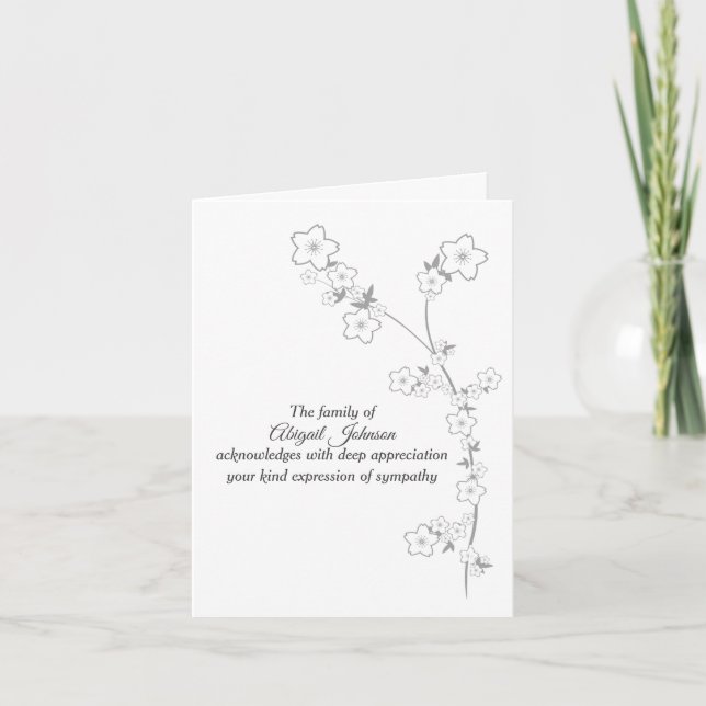 Silver Grey Japonais Folithe Sympathy Merci (Devant)