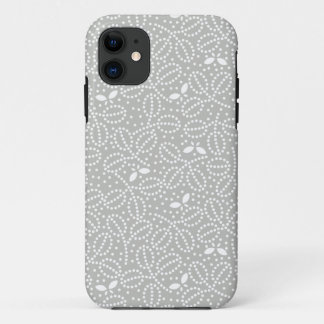 Silver Grey Leaf Pattern iPhone 5 Case