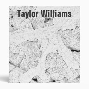 Silver grey leaf Sketch Binder