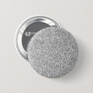 Silver grey light glitter sparkles 2 inch round button