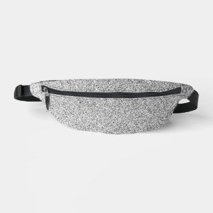 Silver grey light glitter sparkles fanny pack