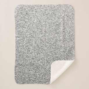 Silver grey light glitter sparkles sherpa blanket