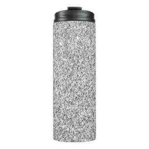 Silver grey light glitter sparkles thermal tumbler