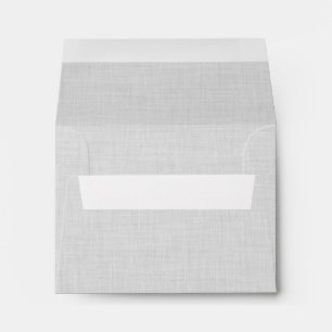 Silver Grey Linen Look Wedding RSVP V01 Envelope