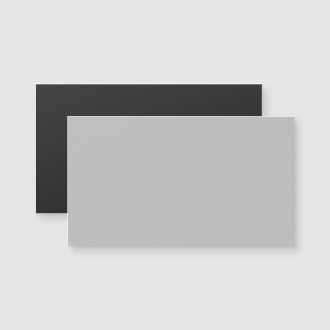 Silver Grey Magnetic Business Card (Front/Back)