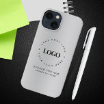 Silver Grey Metallic Add Custom Business Logo Text iPhone 13 Case<br><div class="desc">Promote your business with this cool iPhone case,  featuring silver metallic background,  custom logo & text. Easily add your details by clicking on the "personalize" option.</div>