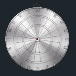 Silver Grey Metallic Texture Dartboard<br><div class="desc">A trendy modern silver-grey shiny metallic texture.</div>