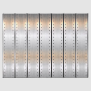 Silver-grey metallic texture stripes pattern tissue paper