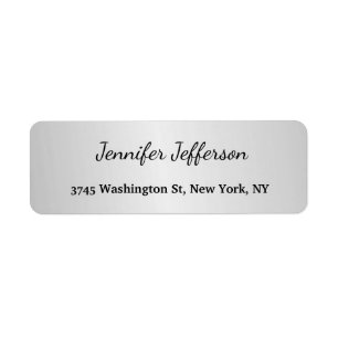 Silver Grey Modern Handwriting Plain Professional
