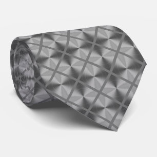 Silver Grey Modern Pattern Tie