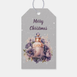 Silver grey Nostalgic Merry Christmas  Gift Tags