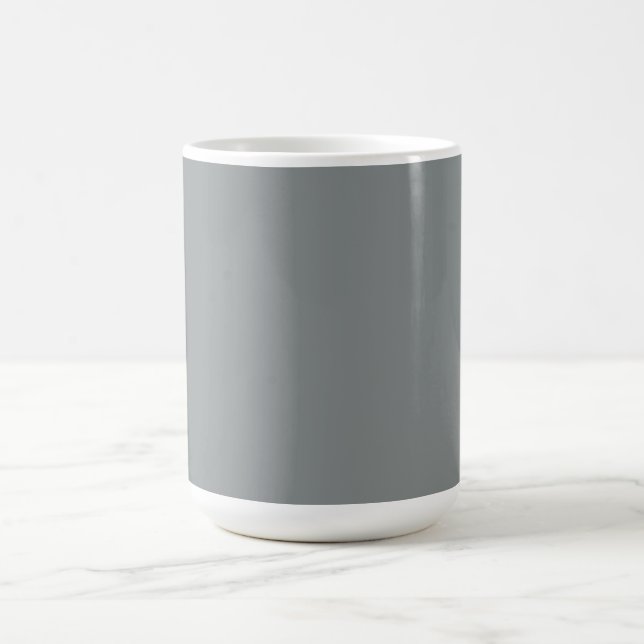 Silver Grey Personalized Grey Colour Background Coffee Mug (Center)