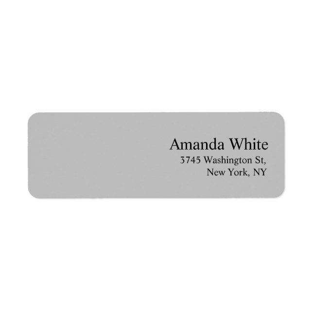 Silver Grey Plain Elegant Minimalist Modern (Front)