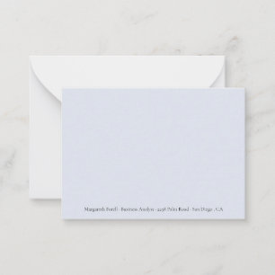 Silver Grey Professional Name Note Cards