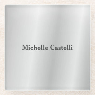 Silver Grey Professional Unique Classical Simple Glass Coaster