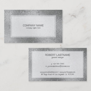 Silver grey shimmering iridescent texture business card