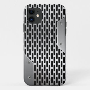 Silver Grey Shiny Metallic Look Pattern iPhone 11 Case