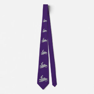 Silver-Grey Snowmobiler Tie