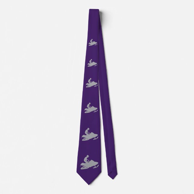 Silver-Grey Snowmobiler Tie (Front)