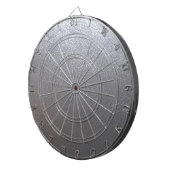 SILVER Grey Sparkle : Leather Look Finish Dartboard (Front Right)