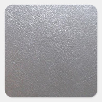 SILVER Grey Sparkle : Leather Look Finish Square Sticker