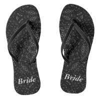 Silver Grey Specks Black Kaleidoscope Bride