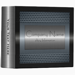 Silver Grey Stainless Steel Metal Look Binder