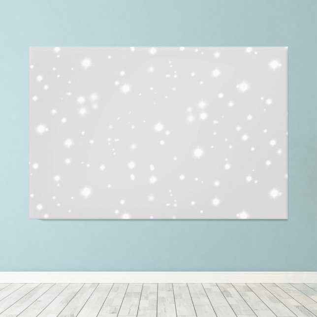 Silver Grey Starlight Canvas Print (Insitu(Wood Floor))