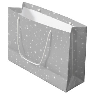 Silver Grey Starlight Large Gift Bag