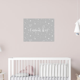 Silver Grey Starlight Poster