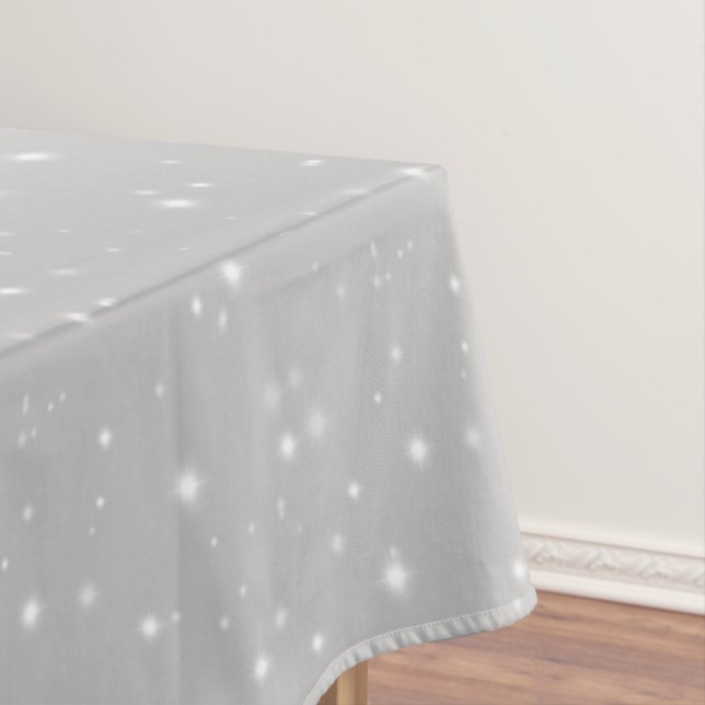 Silver Grey Starlight Tablecloth (In Situ)