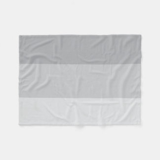 Silver Grey Striped Fleece Blanket