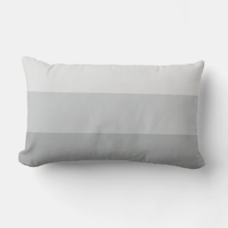 Silver Grey Striped Lumbar Pillow