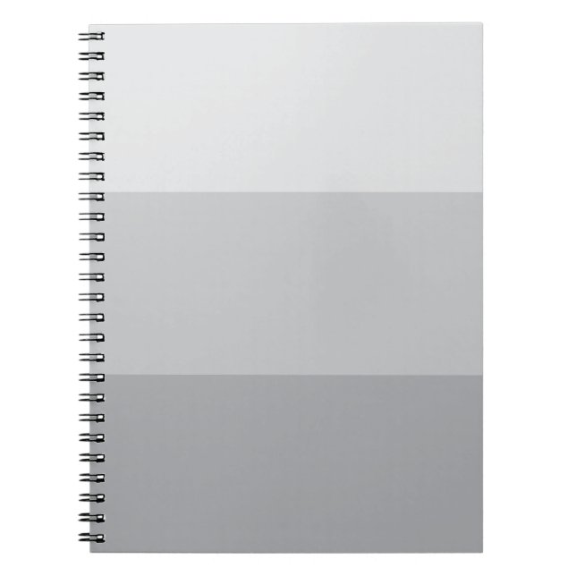 Silver Grey Striped Notebook (Front)