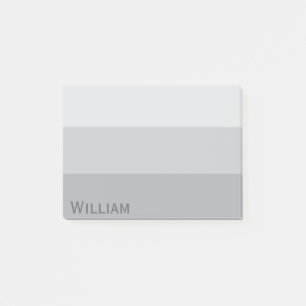Silver Grey Striped Post-it Notes