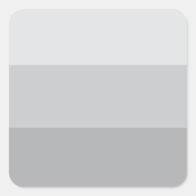 Silver Grey Striped Square Sticker (Front)