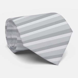 Silver Grey Striped Tie