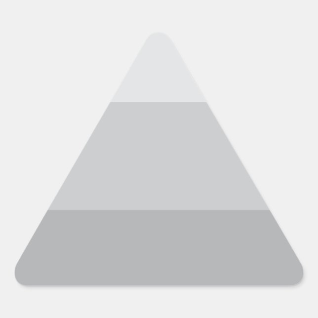 Silver Grey Striped Triangle Sticker (Front)