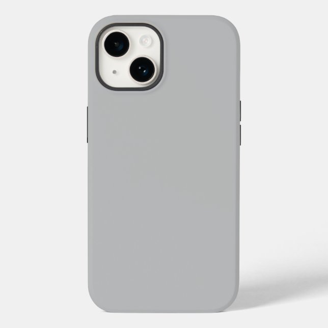 Silver Grey Tough iPhone 14 Case (Back)
